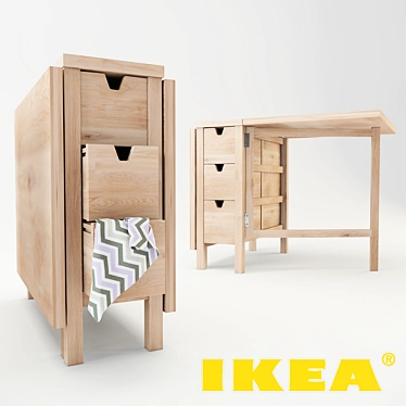 IKEA Norden Folding Table 3D model image 1 