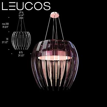 Sleek Dracena S75 Pendant Light 3D model image 1 