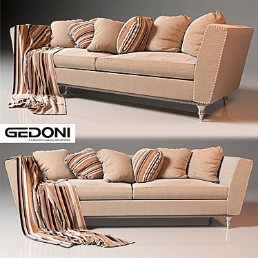 Elegant Beige Sofa GEDONI 3D model image 1 