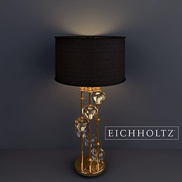 Elegant Gold Crystal Table Lamp 3D model image 1 