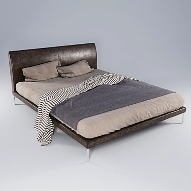 Elegant Talamo Bed by Zanotta 3D model image 1 