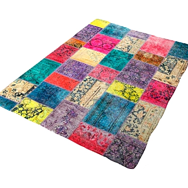 Ethnic Patchwork Carpet 3D model image 1 