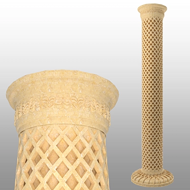 Stylish Outdoor Pillar 3D model image 1 