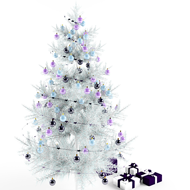 Artificial white Christmas tree