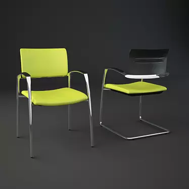Comfort Mesh Visitor Chairs 3D model image 1 