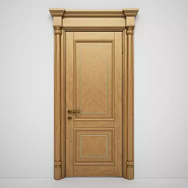 Classic 1010mm Entry Door 3D model image 1 