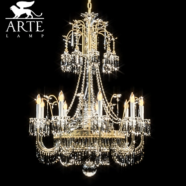 Shimmering Crystal Chandelier 3D model image 1 