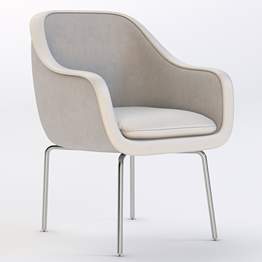 Modern Bumper Side Chair: 3D Model 3D model image 1 