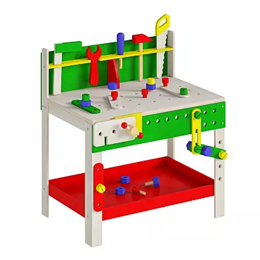 Kids Wooden Workbench Set 3D model image 1 