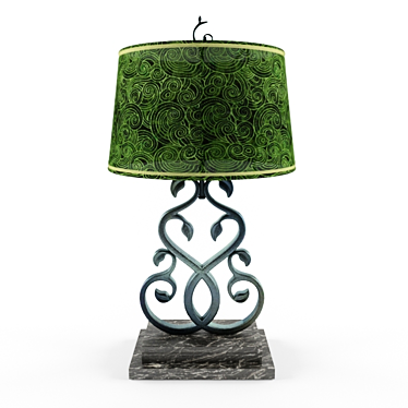 Rustic Metal Table Lamp 3D model image 1 