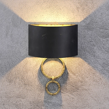Haute Couture Gold Leaf Wall Sconce 3D model image 1 
