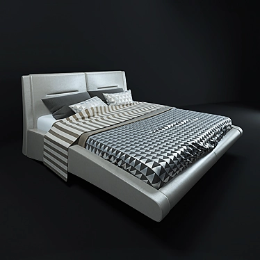 Sleek Dream Modern Bed 3D model image 1 