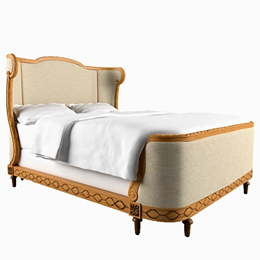 Elegant RH Josephine Bed 3D model image 1 