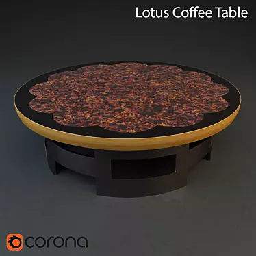 Modern Lotus Coffee Table: Stylish Design & Superior Craftsmanship 3D model image 1 