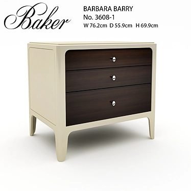 Barbara Barry Soft Corner Bedside Chest 3D model image 1 