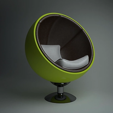 Elevate Your Interior with the Split Ball Chair 3D model image 1 