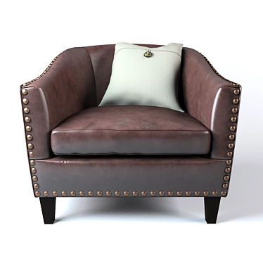 Harlow Leather Armchair - Pottery Barn 3D model image 1 