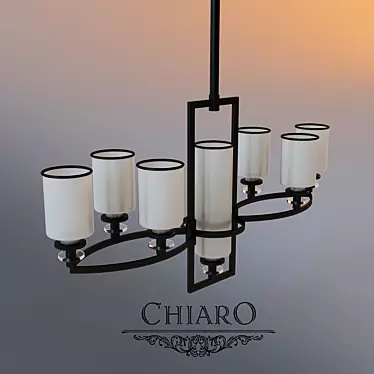 Iris Chandelier: Elegant Illumination 3D model image 1 