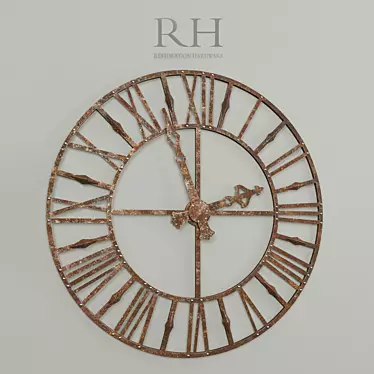 Belgium Tower Clock - Elegant Roman Numerals 3D model image 1 