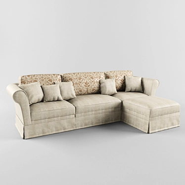 Chinese Sofa: Stylish and Affordable 3D model image 1 