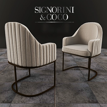 Elegant Emmaim Chair - Stylish Seating 3D model image 1 