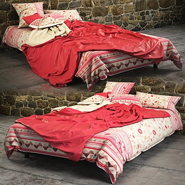 Luxury Renaissance-Inspired Botticelli Bed 3D model image 1 