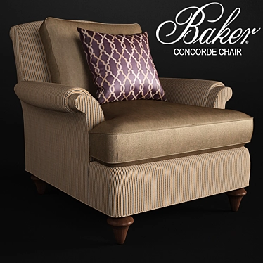 Luxury Concorde Chair by Baker - Design by Jacques Garcia 3D model image 1 
