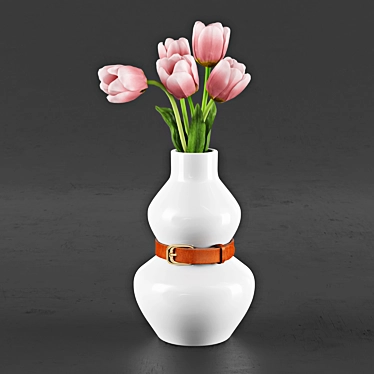 Elegant Alba Vase by Anna Kraitz 3D model image 1 