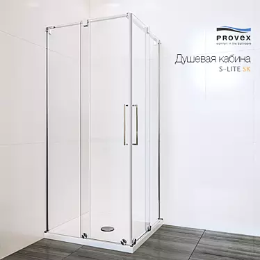 Provex S-Lite SK: Sleek, Sealproof Shower Enclosure 3D model image 1 