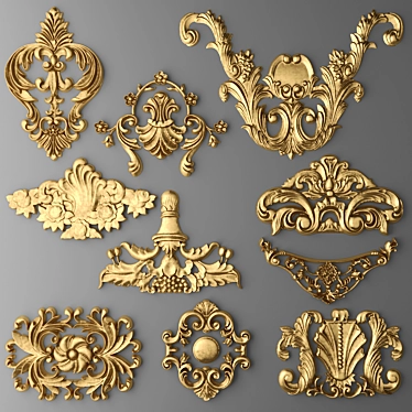 Stunning Stucco Decor Set 3D model image 1 