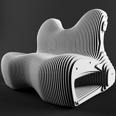 Parametric Sofa: 1200mm Length 3D model image 1 