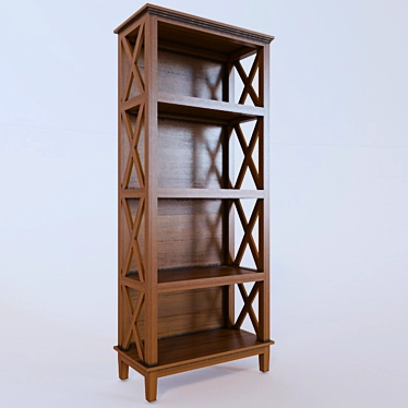 Vintage Charm: Ashley Burkesville Bookcase 3D model image 1 