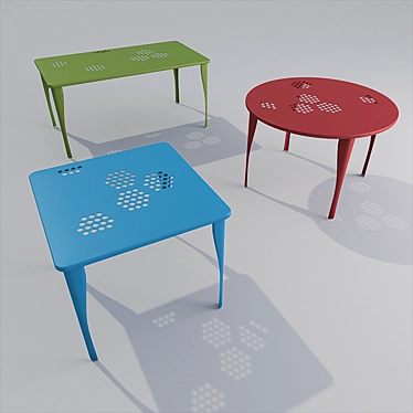 Emu Pattern Tables: Advanced Outdoor Furniture 3D model image 1 