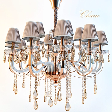 Elegant 18-Light Chiaro Daniel Chandelier 3D model image 1 