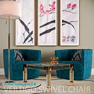 Vertigo Swivel Chairs: Enjoy Comfort 3D model image 1 
