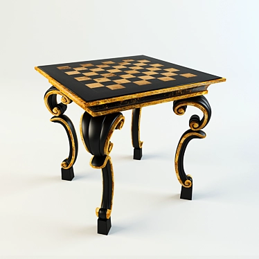 Elegant Gaming Table: Calamandrei & Chianini Tavoli 1637 3D model image 1 