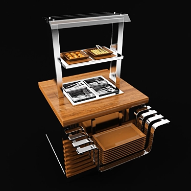 Distribution Rack: High-Quality Equipment Stand 3D model image 1 