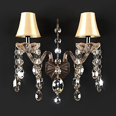 Luxury Crystal Sconces Siena Gold 3D model image 1 