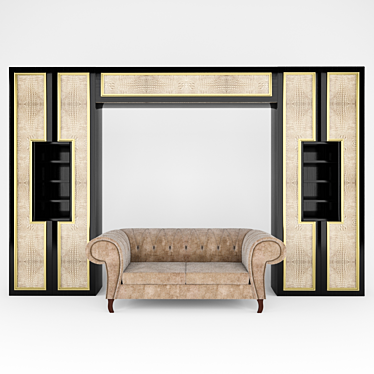 Modern Cayman Wardrobe & Alex Sofa 3D model image 1 