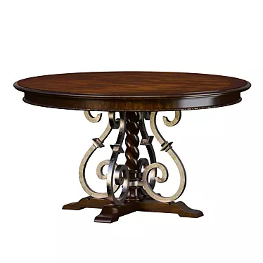 Truly Timeless: Treviso Round Dining Table 3D model image 1 