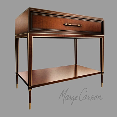 Luxurious Malibu Nightstand by Marge Carson 3D model image 1 