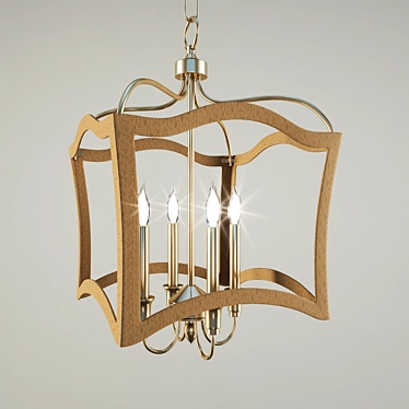 Elegant Milan Pendant Chandelier 3D model image 1 