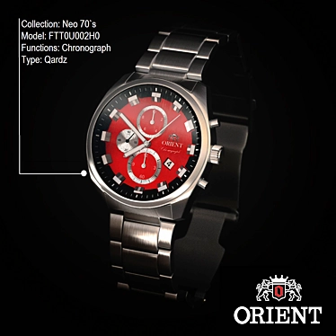 Retro Chronograph Quartz Watch 3D model image 1 