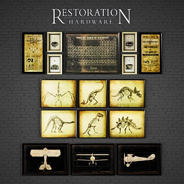 Artistic Masterpieces: Restoration Hardware Collection 3D model image 1 
