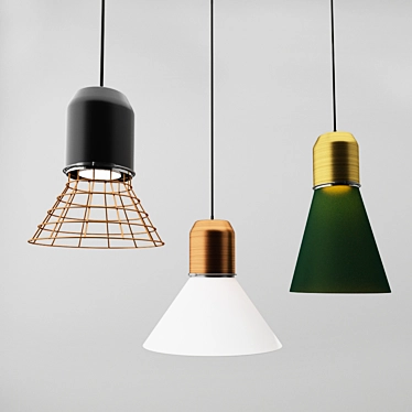Elegant ClassiCon Bell Light Pendant Lamps 3D model image 1 