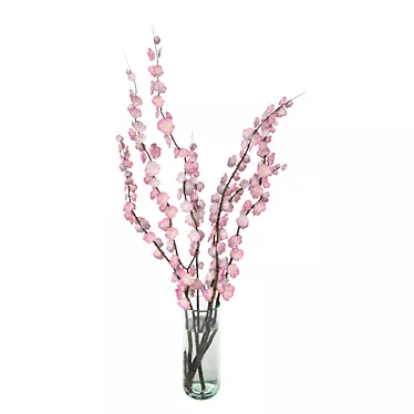 Botanical Beauty: Flowering Branches 3D model image 1 