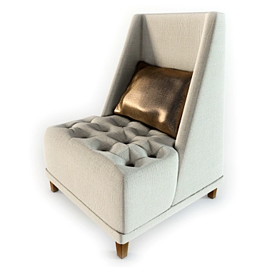 Cozy High-Back Armchair 3D model image 1 