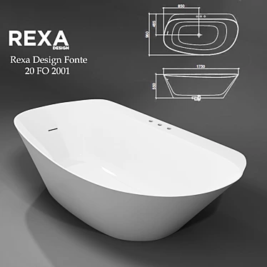 Luxurious Fonte 20 FO 2001 Bathtub 3D model image 1 