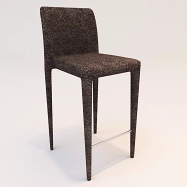 Lucky Semi-Bar Stool: Stylish and Comfy 3D model image 1 