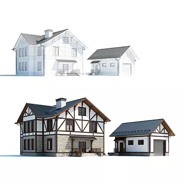 Cozy Cottage: Your Dream Home 3D model image 1 